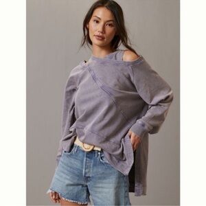 Pilcro Lavender Off-Shoulder Top